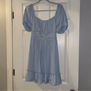 Altar’d state Light Blue Puff Sleeve Dress
